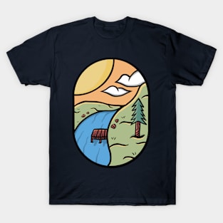 Landscape Mountain River T-Shirt